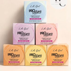 L.A. Girl PRO Setting Brightening Loose Setting Powder | Color Correct & Mattify | 0.176 oz / 5g (6 Shades)