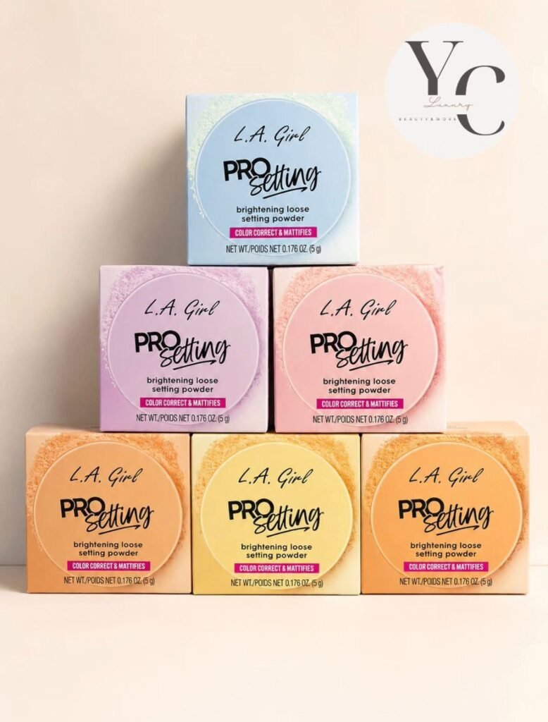 L.A. Girl PRO Setting Brightening Loose Setting Powder | Color Correct & Mattify | 0.176 oz / 5g (6 Shades)