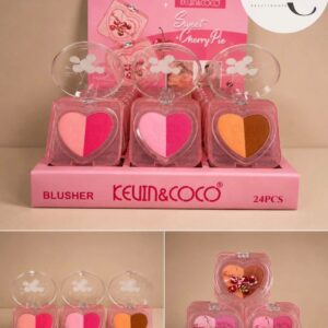 Kevin & Coco Sweet Cherry Pie Heart Dual Blush | 24 PCS Display (3 Shades)